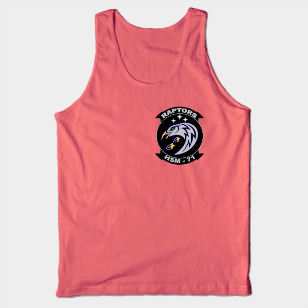 Helicopter Maritime Strike Squadron Seven One (HSM-71) Raptors Tank Top by Airdale Navy